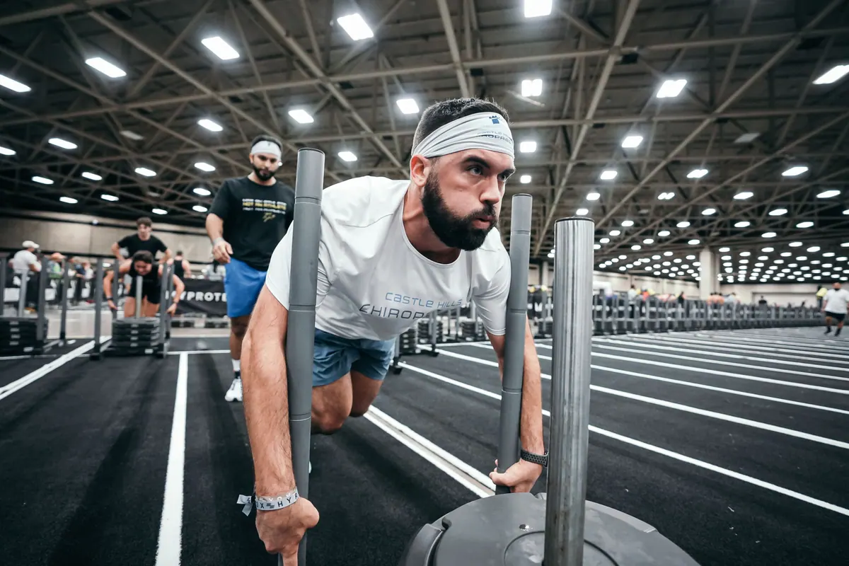 Athlete Performing CrossFit Training Exercise